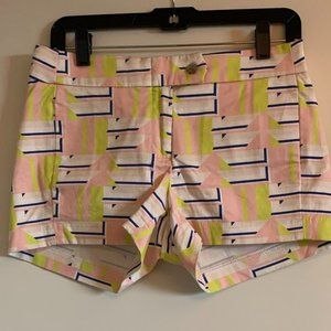 J Crew Print Short - Size 0, 4" Stretch